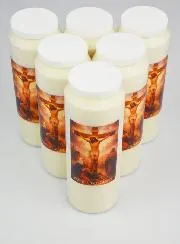 Set of 6 Sanctuary Candles The Passion of Jesus Christ