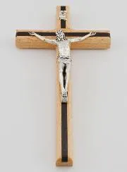 Bicoloured Wooden Crucifix - 16cm