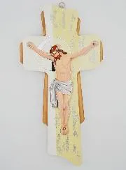 Wooden Hanging Cross - 30cm