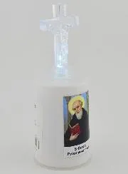 Led Church Candle Saint Benedict