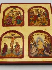 Religious Icon of the Mysteries of the Life of Christ - 22cm