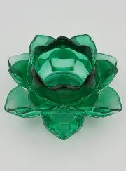 Lotus Flower Candleholder - Green