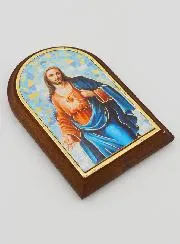 Sacred Heart of Jesus Icon to Place Down - 10cm