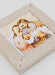 Modern Icon Frame Joseph and Holy Family - 11cm