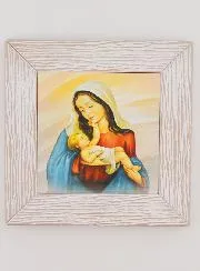 Modern Icon Frame Virgin and Child - 11cm