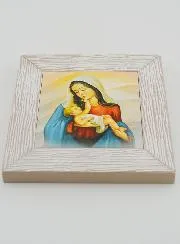 Modern Icon Frame Virgin and Child - 11cm