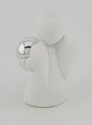 Angel with Silvery Heart - 6cm