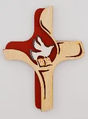 Cross of the Holy Spirit Bicoloured Wood - 16cm