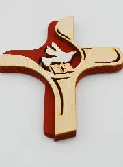 Cross of the Holy Spirit Bicoloured Wood - 16cm