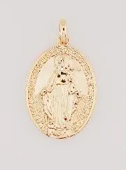 Gold Plated Miraculous Medal - 21mm