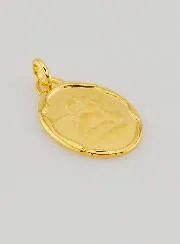Gold Plated Guardian Angel Medal - 20mm