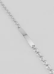 Solid Sterling Silver Identity Bracelet - 18cm