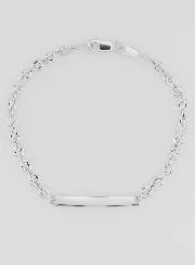 Solid Sterling Silver Identity Bracelet - 18cm