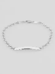 Solid Sterling Silver Identity Bracelet - 18cm