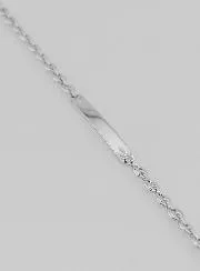 Rhodium Silver Baptism Bracelet - 18cm