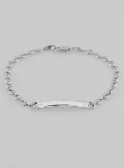 Rhodium Silver Baptism Bracelet - 18cm