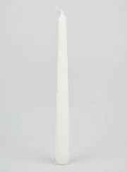Solid Colour Taper Candle 24cm - White