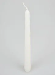 Solid Colour Taper Candle 24cm - White