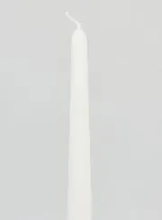 Solid Colour Taper Candle 24cm - White