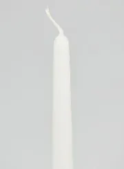 Solid Colour Taper Candle 24cm - White