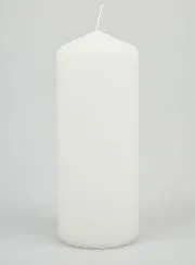White Tabletop Candle - 17cm