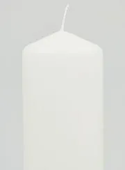 White Tabletop Candle - 17cm