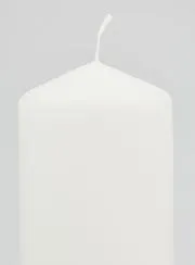 White Tabletop Candle - 15cm