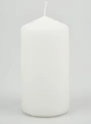 White Tabletop Candle - 13cm