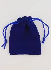 Velvet Rosary Gift Bag 9cm - Blue
