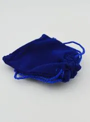 Velvet Rosary Gift Bag 9cm - Blue