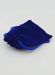 Velvet Rosary Gift Bag 9cm - Blue