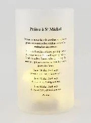 LED Candle Jar - Saint Michael and Prayer