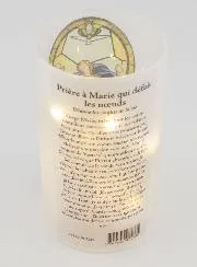 LED Candle Jar - Our Lady Untier of Knots and Prayer