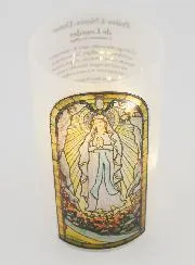 LED Candle Jar – Our Lady of Lourdes and Prayer