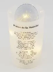 LED Candle Jar with Prayer - Nativity Scene