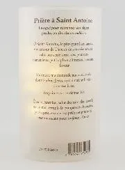 LED Candle Jar and Prayer - Saint Anthony