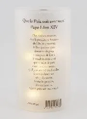 LED Candle Jar and Prayer - Pope Leo XIV