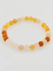 Natural Multicoloured Jade Gemstone Bracelet - 6mm