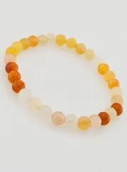 Natural Multicoloured Jade Gemstone Bracelet - 6mm