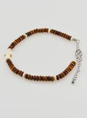 Bracelet with Cross and Brown Stones