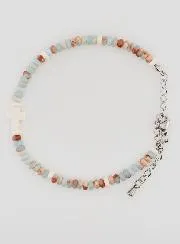 Bracelet with Cross and Stones in Pastel Shades