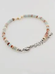 Bracelet with Cross and Stones in Pastel Shades