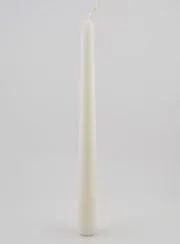 Solid Colour Taper Candle 25cm - White