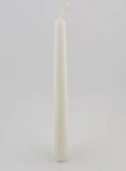 Solid Colour Taper Candle 25cm - White