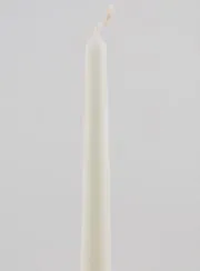 Solid Colour Taper Candle 25cm - White