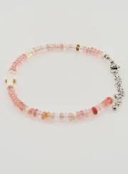 Bracelet with Cross and Glass Stones