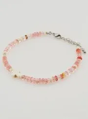Bracelet with Cross and Glass Stones