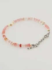 Bracelet with Cross and Glass Stones