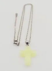 Religious Necklace Stainless Steel with Phosphorescent Cross