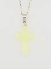 Religious Necklace Stainless Steel with Phosphorescent Cross